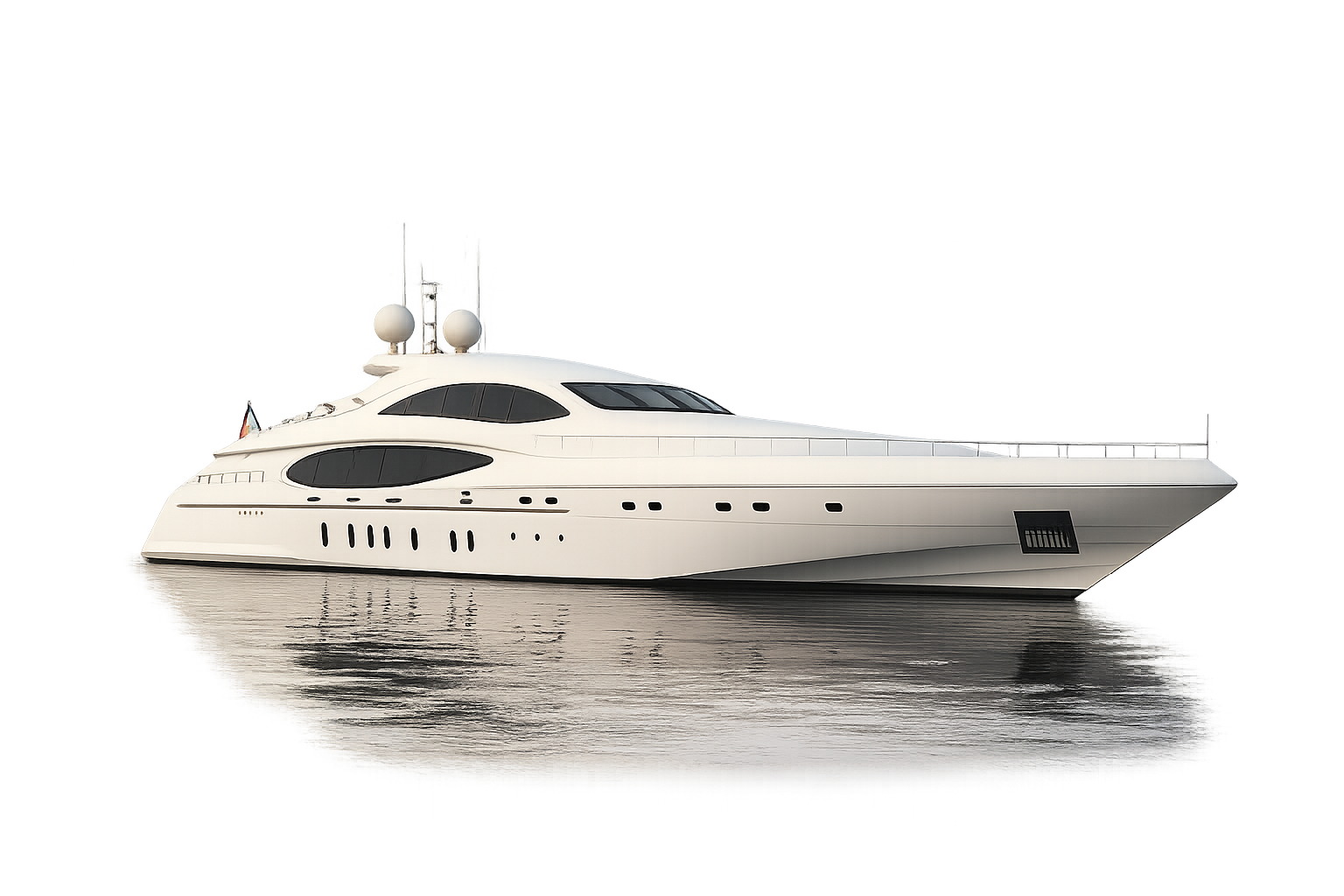 Luxury yacht on water